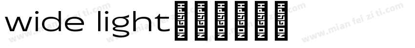 wide light字体转换